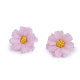 Artificial flower head ø3.5 cm - Pink (12 Pieces)
