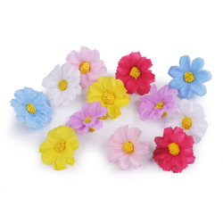 Bocciolo di fiore artificiale, dimensioni: ø 3,5 cm - Mix di colori (12 Pezzi)