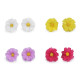 Artificial flower head ø3.5 cm - Pink (12 Pieces)
