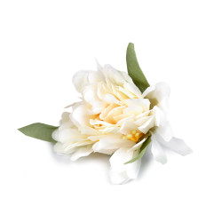 Bocciolo di fiore artificiale, dimensioni: ø 6 cm - Crema più chiaro (10 Pezzi)