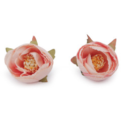 Artificial buttercup flower head ø6 cm - Powder (10 Pieces)