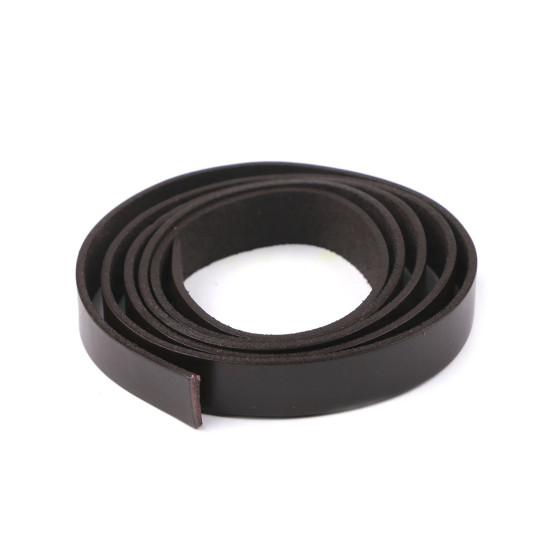 Leather handbag strap / bag handles - semi-finished product, width 15 mm - Natural medium (1 Piece)