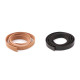 Leather handbag strap / bag handles - semi-finished product, width 15 mm - Natural medium (1 Piece)