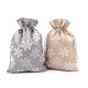 Sac cadeau de noël flocons de neige en brocart, 20 x 30 cm - Noir-argent (1 Pièce) Sac cadeau de noël flocons de neige en brocart, 20 x 30 cm - Noir-argent (1 Pièce)