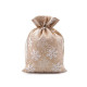 Sac cadeau de noël flocons de neige en brocart, 20 x 30 cm - Noir-argent (1 Pièce) Sac cadeau de noël flocons de neige en brocart, 20 x 30 cm - Noir-argent (1 Pièce)