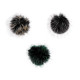 Pompon futerkowy z pętelką ø12 cm - Czarny (6 Sztuki) Pompon futerkowy z pętelką ø12 cm - Czarny (6 Sztuki)