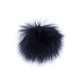 Fur pom pom with loop ø8 cm - Blue dark (18 Pieces) Fur pom pom with loop ø8 cm - Blue dark (18 Pieces)