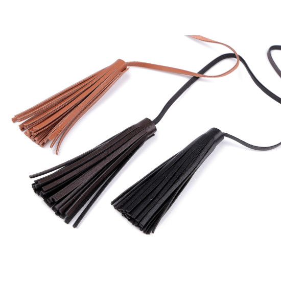 Ciucuri din piele sintetica 10 cm - Maro coniac (1 Bucată) Ciucuri din piele sintetica 10 cm - Maro coniac (1 Bucată)