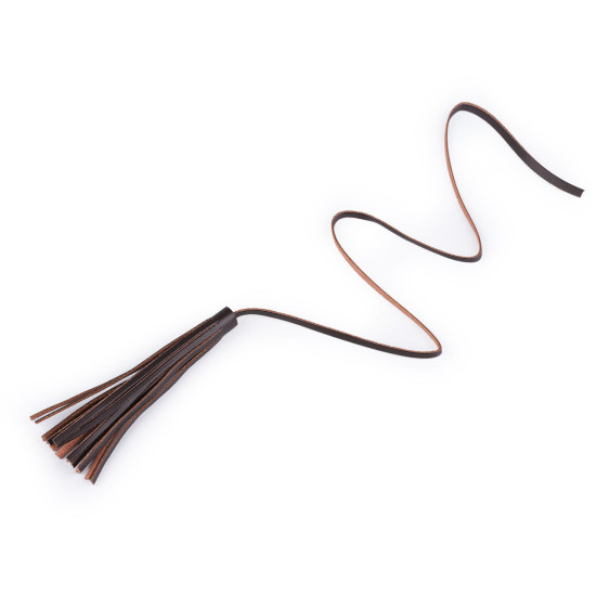 Ciucuri din piele sintetica 10 cm - Maro coniac (1 Bucată) Ciucuri din piele sintetica 10 cm - Maro coniac (1 Bucată)