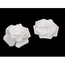 Róża piankowa ø7-8 cm - White (10 Sztuki)
