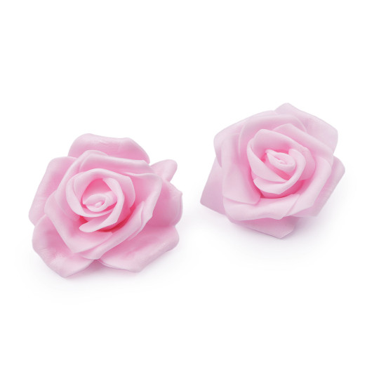 Róża piankowa ø7-8 cm - Różowy jasny (30 Sztuki) Róża piankowa ø7-8 cm - Różowy jasny (30 Sztuki)