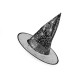 Carnival witch hat - spider web, skull, bat, pumpkin, witch - Black (3 Pieces) Carnival witch hat - spider web, skull, bat, pumpkin, witch - Black (3 Pieces)
