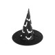 Carnival witch hat - spider web, skull, bat, pumpkin, witch - Black (3 Pieces) Carnival witch hat - spider web, skull, bat, pumpkin, witch - Black (3 Pieces)