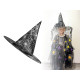 Carnival witch hat - spider web, skull, bat, pumpkin, witch - Black (3 Pieces) Carnival witch hat - spider web, skull, bat, pumpkin, witch - Black (3 Pieces)