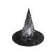 Carnival witch hat - spider web, skull, bat, pumpkin, witch - Black (3 Pieces) Carnival witch hat - spider web, skull, bat, pumpkin, witch - Black (3 Pieces)