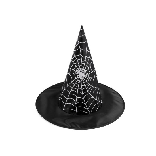 Carnival witch hat - spider web, skull, bat, pumpkin, witch - Black (3 Pieces) Carnival witch hat - spider web, skull, bat, pumpkin, witch - Black (3 Pieces)