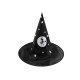 Carnival witch hat - spider web, skull, bat, pumpkin, witch - Black (3 Pieces) Carnival witch hat - spider web, skull, bat, pumpkin, witch - Black (3 Pieces)
