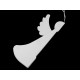 Folding paper angel hanging decoration 24 cm - White (1 Piece) Folding paper angel hanging decoration 24 cm - White (1 Piece)