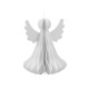 Folding paper angel hanging decoration 24 cm - White (1 Piece) Folding paper angel hanging decoration 24 cm - White (1 Piece)