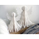 Folding paper angel hanging decoration 24 cm - White (1 Piece) Folding paper angel hanging decoration 24 cm - White (1 Piece)