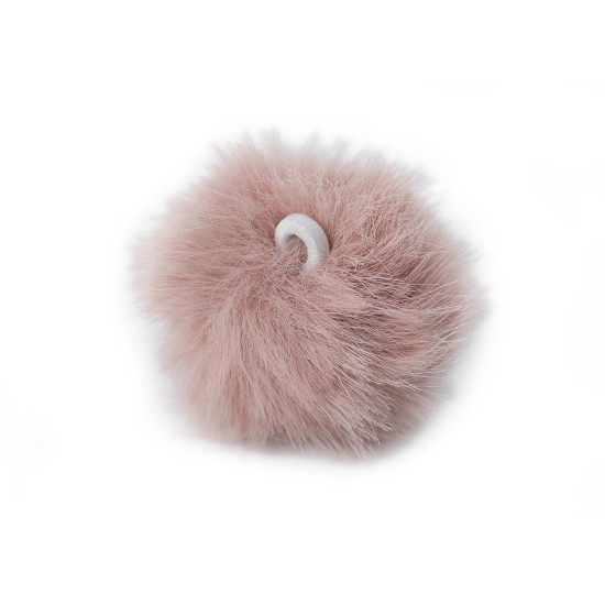 Fur pom pom with loop ø3.5 cm - Vintage pink light (100 Pieces) Fur pom pom with loop ø3.5 cm - Vintage pink light (100 Pieces)