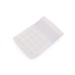 Przedłużka / zapięcie / haftki czterorzędowe szerokość 70 mm z gumką - White (1 Sztuka)