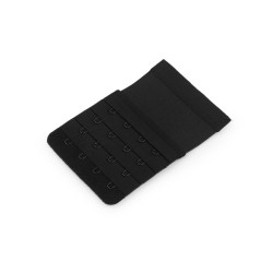 Bra extenders / eye tape, width 70 mm, 4-rows - Black (1 Piece)