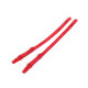 Adjustable elastic straps with clips for making garter suspenders - Red (48 Pairs)