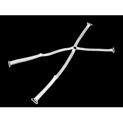 Ramiączka do stanika z krzyżowanym tyłem szerokość 10 mm z metalowym zapięciem - White (1 Para)