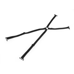 Ramiączka do stanika z krzyżowanym tyłem szerokość 10 mm z metalowym zapięciem - Czarny (1 Para)