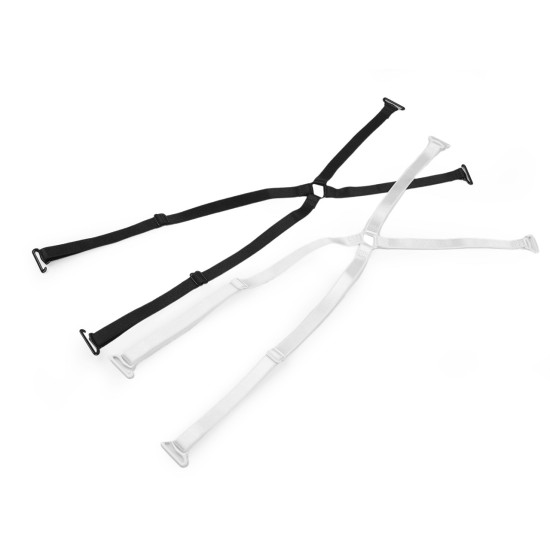 Ramiączka do stanika z krzyżowanym tyłem szerokość 10 mm z metalowym zapięciem - Czarny (50 Pary) Ramiączka do stanika z krzyżowanym tyłem szerokość 10 mm z metalowym zapięciem - Czarny (50 Pary)