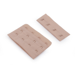 Przedłużka / zapięcie / haftki czterorzędowe szerokość 75 mm - Cielisty (10 Pary)