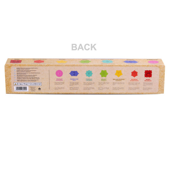 Scented chakra candle in glass, set of 7 pcs - Mix (7 Pieces) Scented chakra candle in glass, set of 7 pcs - Mix (7 Pieces)