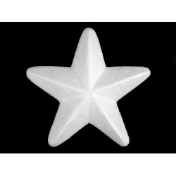 3d-stern ø 14 cm polystyrol - Weiß (1 Stück)