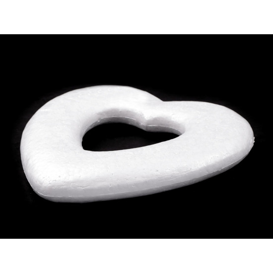Herz 25 x 24 cm polystyrol - Weiß (1 Stück) Herz 25 x 24 cm polystyrol - Weiß (1 Stück)