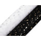 Decorative tulle fabric, stars width 48 cm - White (18 Meters)
