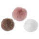 Fur pom pom with loop ø12 cm and 14 cm - Light brown (1 Piece) Fur pom pom with loop ø12 cm and 14 cm - Light brown (1 Piece)