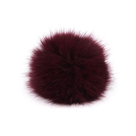 Fur pom pom with loop ø12 cm and 14 cm - Light brown (1 Piece) Fur pom pom with loop ø12 cm and 14 cm - Light brown (1 Piece)