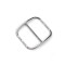 Buckle slider with rhinestones, pulling hole 40 mm - Nickel (2 Pieces)