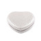 Cosmetic mirror heart, metallic - Silver light (1 Piece)