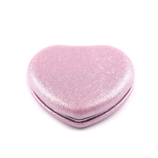 Cosmetic mirror heart, metallic - Silver light (1 Piece) Cosmetic mirror heart, metallic - Silver light (1 Piece)
