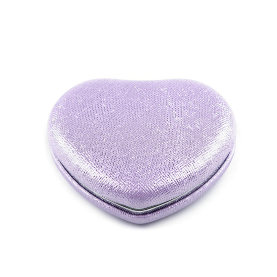Cosmetic mirror heart, metallic - Silver light (1 Piece) Cosmetic mirror heart, metallic - Silver light (1 Piece)