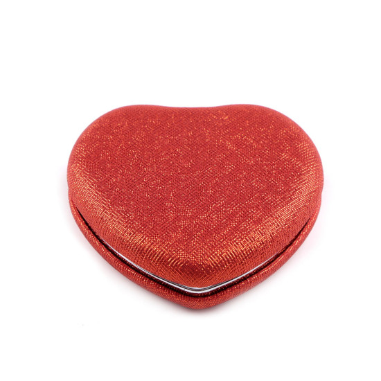 Cosmetic mirror heart, metallic - Silver light (1 Piece) Cosmetic mirror heart, metallic - Silver light (1 Piece)