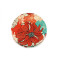 Cosmetic mirror, flowers - Orange (1 Piece)