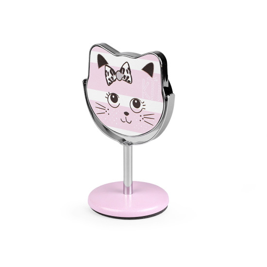 Cosmetic table mirror, cat - Pink (1 Piece) Cosmetic table mirror, cat - Pink (1 Piece)