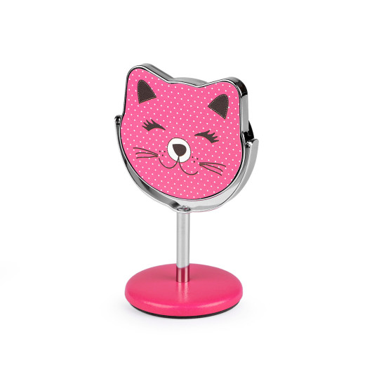 Cosmetic table mirror, cat - Pink (1 Piece) Cosmetic table mirror, cat - Pink (1 Piece)
