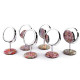 Cosmetic table mirror with rhinestones, mandala - Darksalmon (1 Piece) Cosmetic table mirror with rhinestones, mandala - Darksalmon (1 Piece)