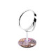 Cosmetic table mirror with rhinestones, mandala - Darksalmon (1 Piece) Cosmetic table mirror with rhinestones, mandala - Darksalmon (1 Piece)