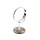 Cosmetic table mirror with rhinestones, mandala - Darksalmon (1 Piece) Cosmetic table mirror with rhinestones, mandala - Darksalmon (1 Piece)