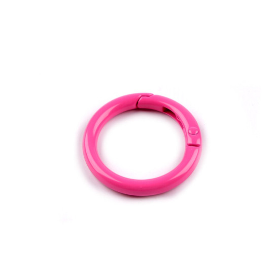 Spring o rings, round spring clips / keyrings, painted ø25 mm - White (5 Pieces) Spring o rings, round spring clips / keyrings, painted ø25 mm - White (5 Pieces)